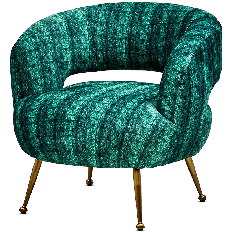 Кресло Hebe Chair Бирюзовый Латунь Кресло Hebe Chair Бирюзовый Латунь в Барнауле | Loft Concept