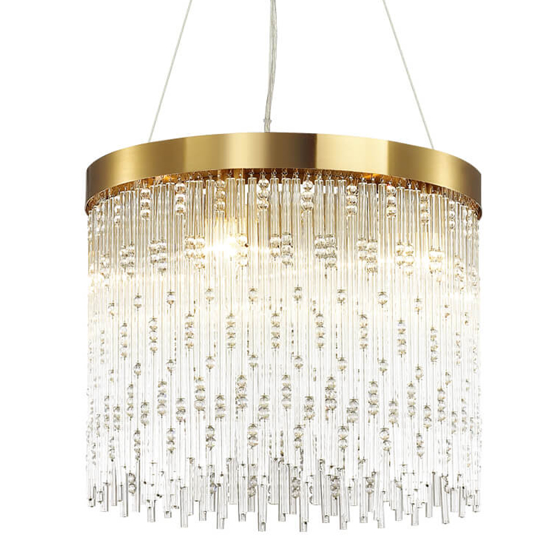 Люстра Hailstorm Rain Kerri Chandelier gold 45 Прозрачный (Transparent) Золотой Люстра Hailstorm Rain Kerri Chandelier gold 45 Прозрачный (Transparent) Золотой в Барнауле | Loft Concept