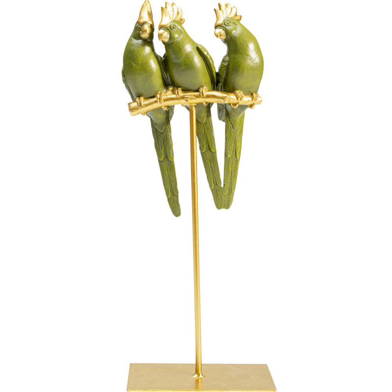 Статуэтка Three Green Parrots Зеленый Статуэтка Three Green Parrots Зеленый в Барнауле | Loft Concept