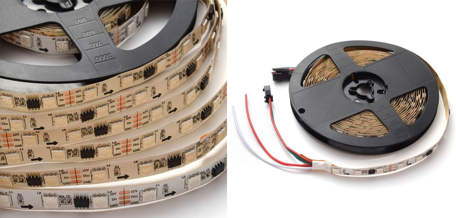 Комплект цифровой светодиодной ленты 14,4W/m 60Led/m 5050SMD разноцветная 5M Комплект цифровой светодиодной ленты 14,4W/m 60Led/m 5050SMD разноцветная 5M - Loft-Concept в Барнауле