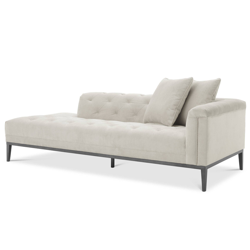 Кушетка Eichholtz Lounge Sofa Cesare Right Pebble grey Бежево-серый Темная бронза Кушетка Eichholtz Lounge Sofa Cesare Right Pebble grey Бежево-серый Темная бронза в Барнауле | Loft Concept