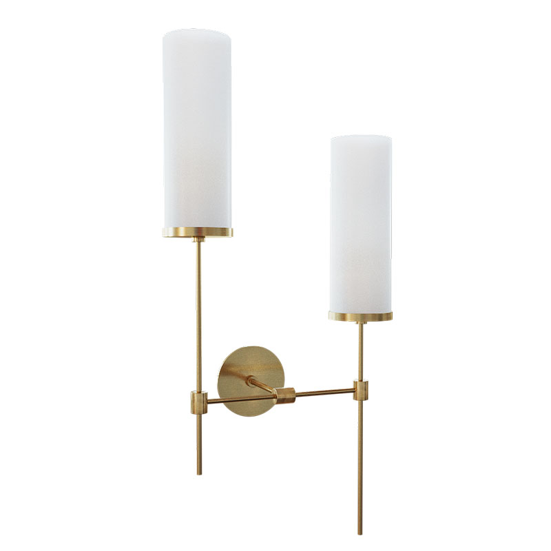 Бра Дизайнерское Candle Holder 2 лампы Латунь Белый Бра Дизайнерское Candle Holder 2 лампы Латунь Белый в Барнауле | Loft Concept