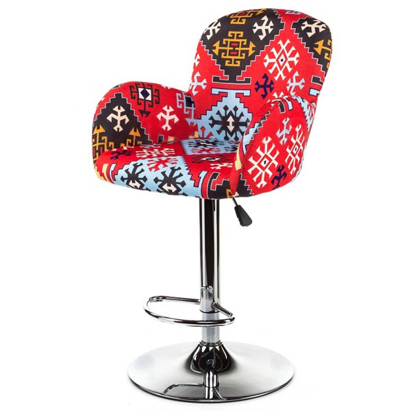 Барный стул Kelim Bar Stool Красный Хром Барный стул Kelim Bar Stool Красный Хром в Барнауле | Loft Concept