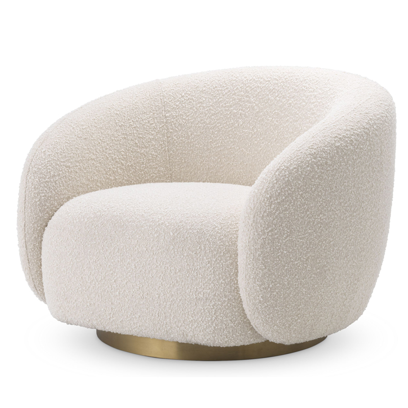Кресло Eichholtz Swivel Chair Brice Кремовый Латунь Кресло Eichholtz Swivel Chair Brice Кремовый Латунь в Барнауле | Loft Concept