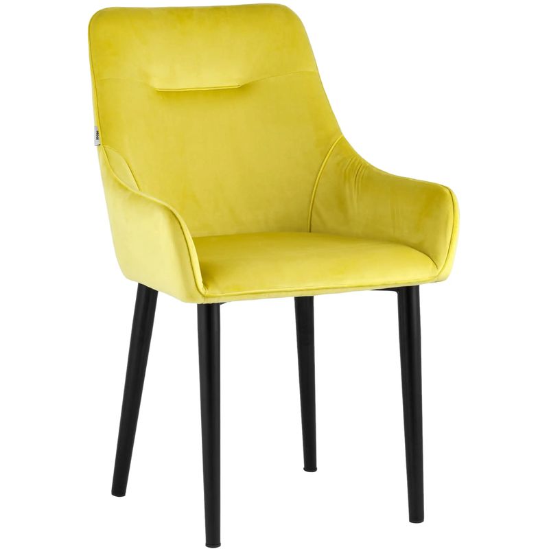 Стул Joan Chair Желтый Велюр Желтый Черный в Барнауле | Loft Concept 