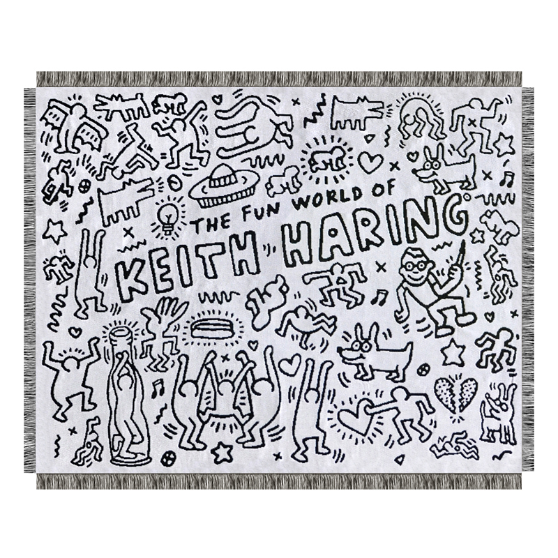 Покрывало граффити черно-белое Кит Харинг Keith Haring Bed Сover Черно-белый Покрывало граффити черно-белое Кит Харинг Keith Haring Bed Сover Черно-белый в Барнауле | Loft Concept