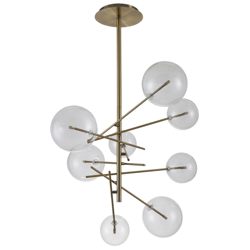 Люстра Gallotti & Radice Bolle Рanging Lamp 95 Латунь Прозрачный (Transparent) Люстра Gallotti & Radice Bolle Рanging Lamp 95 Латунь Прозрачный (Transparent) в Барнауле | Loft Concept