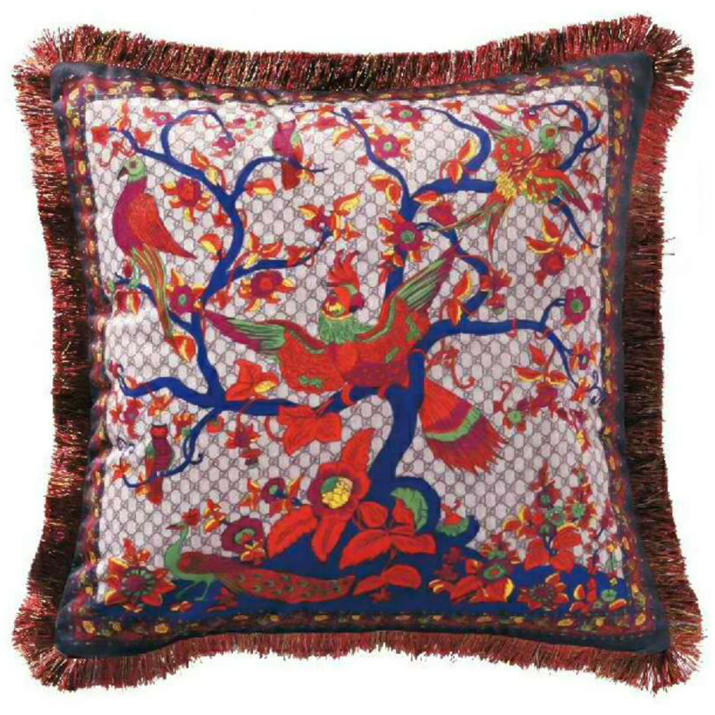 Декоративная подушка Cтиль Gucci Birds On The Tree Мульти Декоративная подушка Cтиль Gucci Birds On The Tree Мульти в Барнауле | Loft Concept