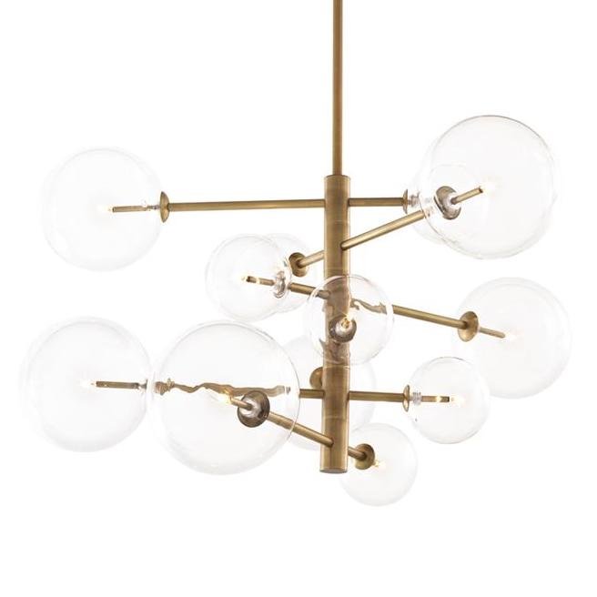Люстра Chandelier Argento S Латунь Античная полированная Прозрачное Стекло Люстра Chandelier Argento S Латунь Античная полированная Прозрачное Стекло в Барнауле | Loft Concept