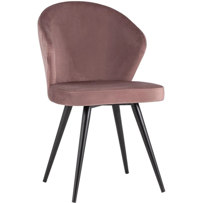 Стул Розовый Бархат Volante Chair Розовый пастельный Черный Стул Розовый Бархат Volante Chair Розовый пастельный Черный в Барнауле | Loft Concept