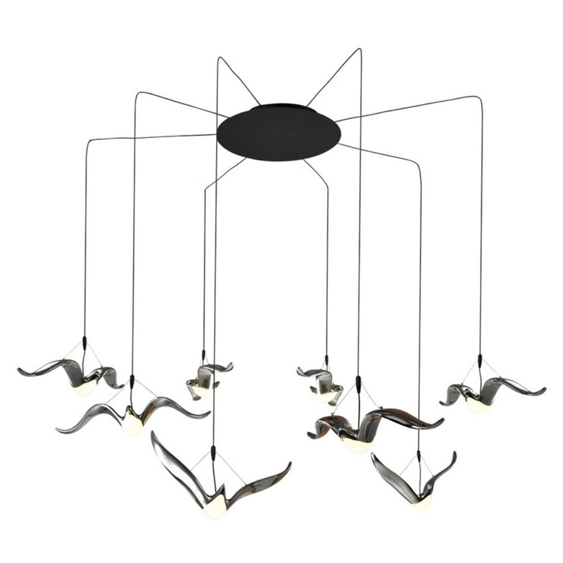 Каскадная люстра Silver birds  Хром в Барнауле | Loft Concept 
