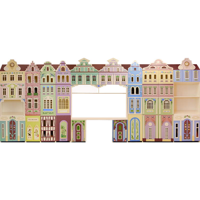Шкаф Colorful Houses ручная роспись Мульти Шкаф Colorful Houses ручная роспись Мульти в Барнауле | Loft Concept