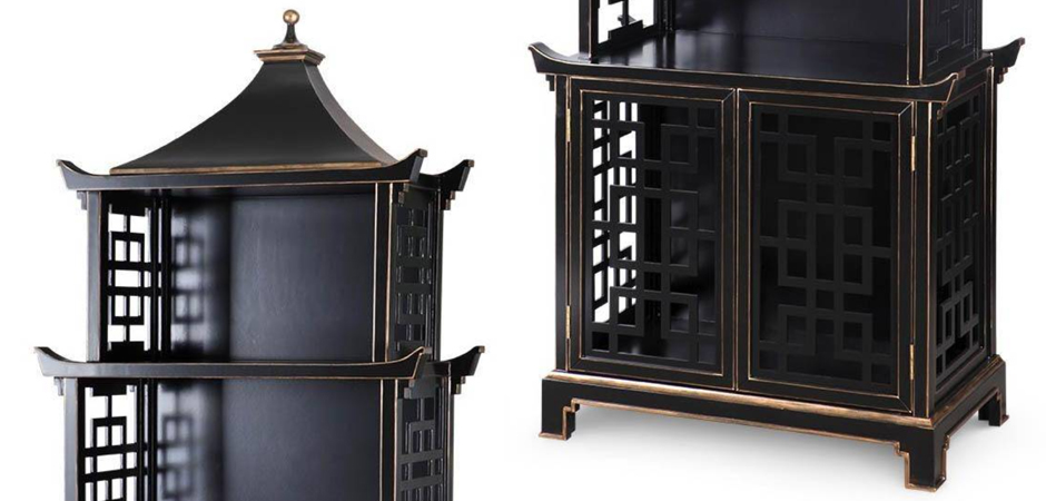 Стеллаж Черная Пагода Bungalow 5 Pagoda Black Wood Стеллаж Черная Пагода Bungalow 5 Pagoda Black Wood - Loft-Concept в Барнауле