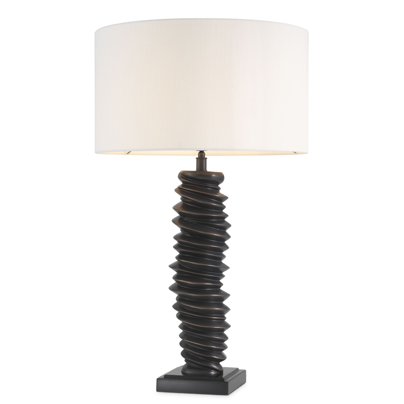 Настольная лампа Eichholtz Table Lamp Miro Темная бронза Черный Кремовый в Барнауле | Loft Concept 