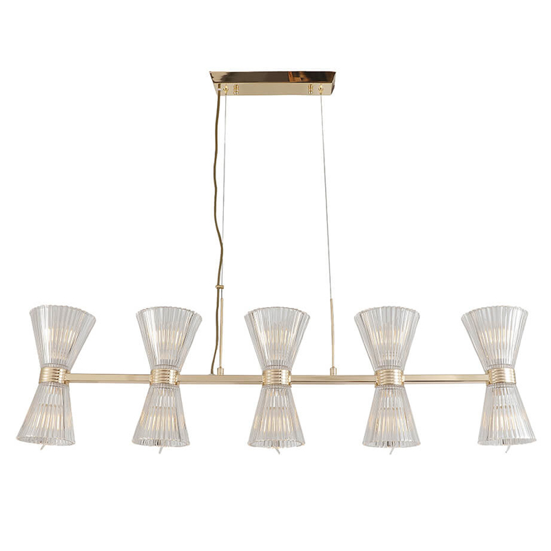Люстра Glass Horn Light gold 10 Прозрачное Стекло Глянцевое золото Люстра Glass Horn Light gold 10 Прозрачное Стекло Глянцевое золото в Барнауле | Loft Concept