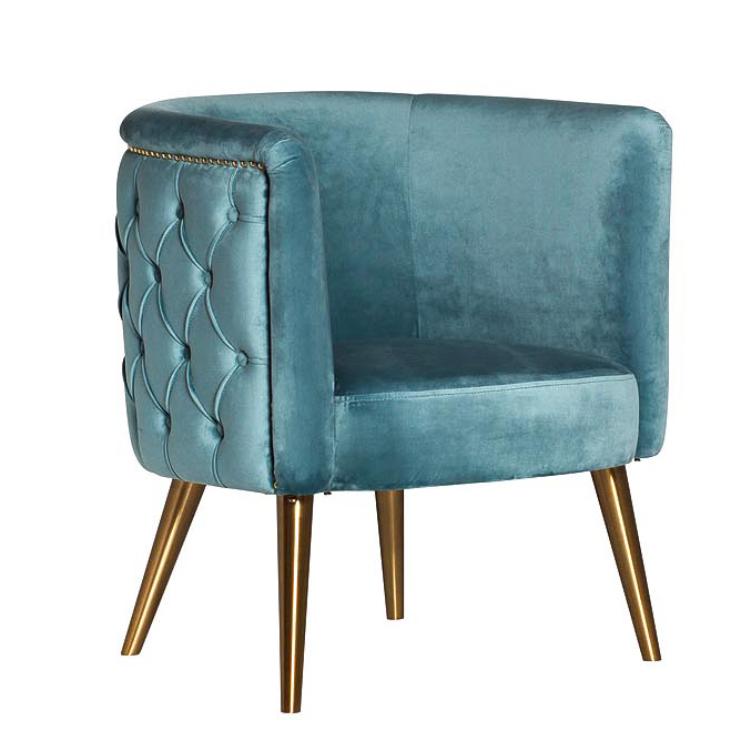 Кресло Merengo Armchair Голубой Латунь Кресло Merengo Armchair Голубой Латунь в Барнауле | Loft Concept