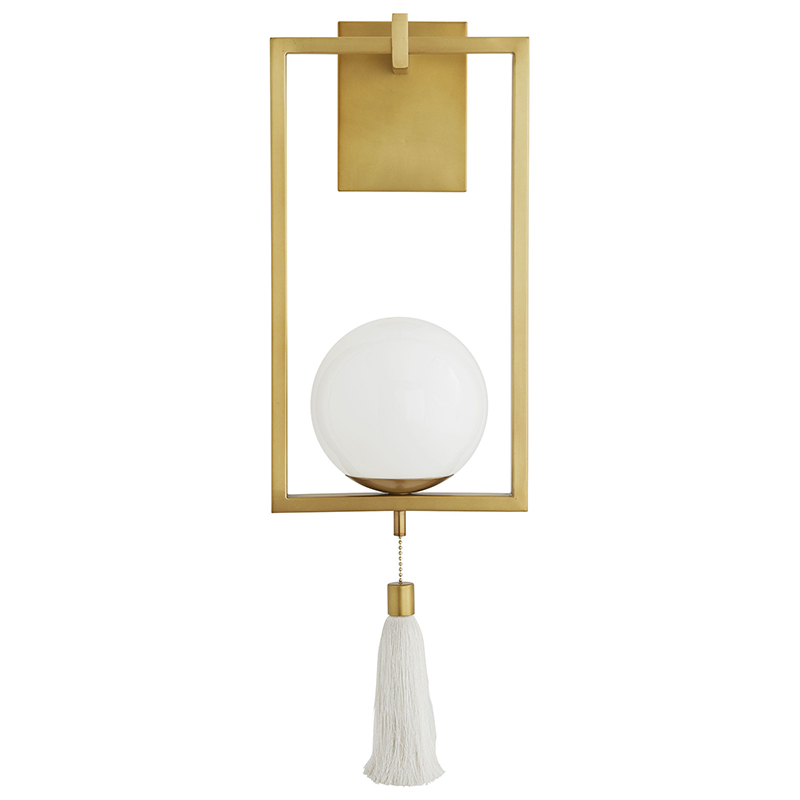 Бра TRAPEZE SCONCE Gold Белый Латунь в Барнауле | Loft Concept 