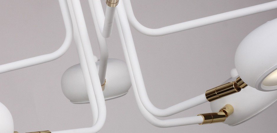 Люстра Curved Stix Chandelier 6 White - Loft-Concept в Барнауле