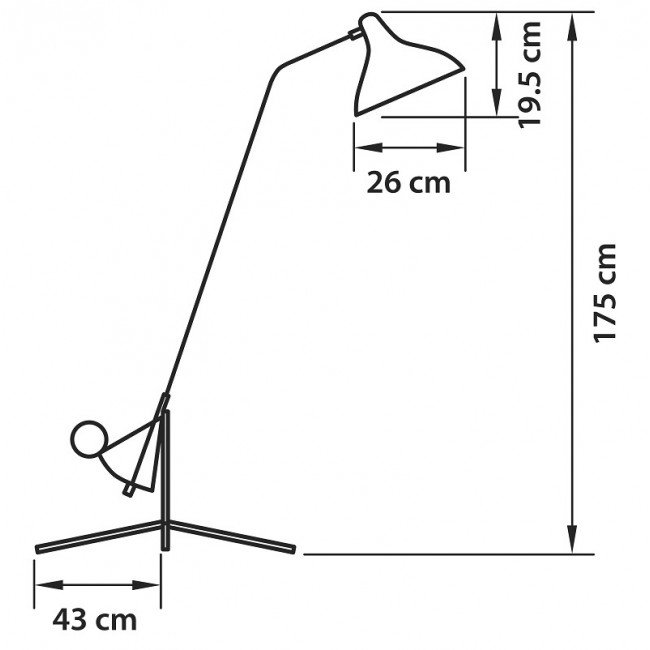 Торшер Lampara Tripod Floor Lamp Торшер Lampara Tripod Floor Lamp в Барнауле