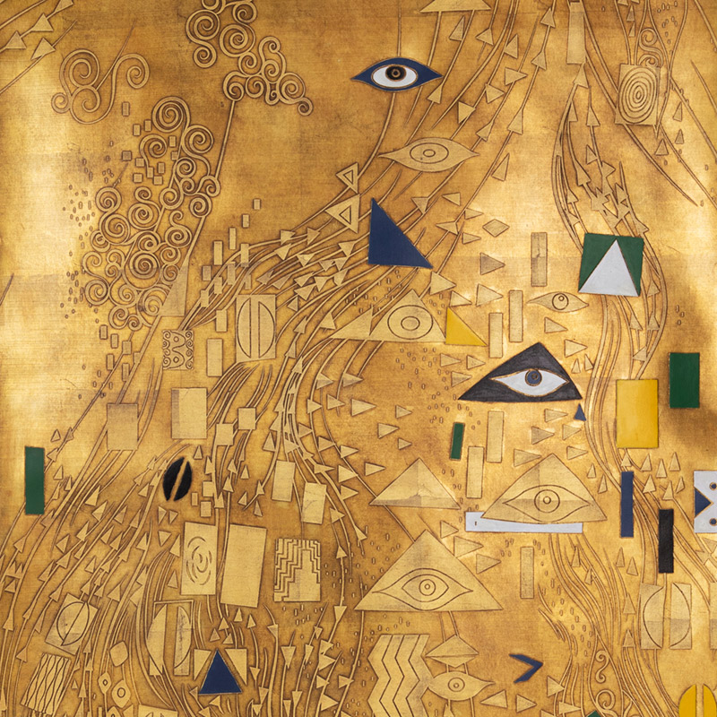 Обои ручная роспись Klimt Polished Gold bas relief gilded paper Обои ручная роспись Klimt Polished Gold bas relief gilded paper в Барнауле | Loft Concept