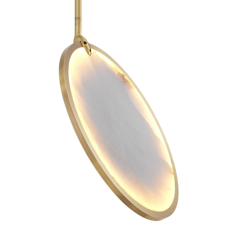 Светильник Eichholtz Chandelier Ocala Латунь Античная полированная Белый Светильник Eichholtz Chandelier Ocala Латунь Античная полированная Белый в Барнауле | Loft Concept