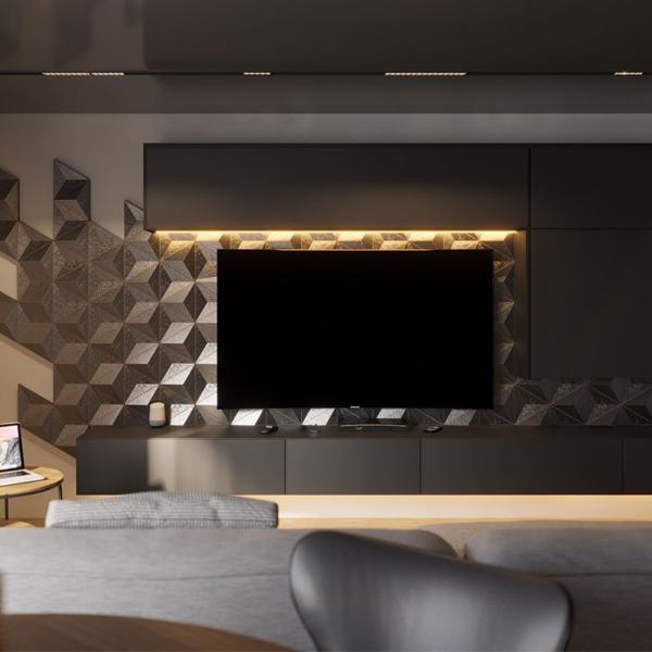 Гипсовая 3D панель с принтографией PM-107  в Барнауле | Loft Concept 