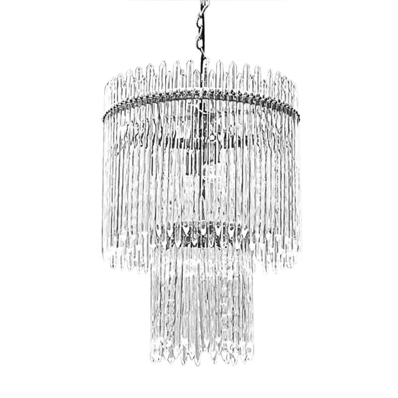 Люстра Icicles Chandeliers Хром Прозрачный Люстра Icicles Chandeliers Хром Прозрачный в Барнауле | Loft Concept