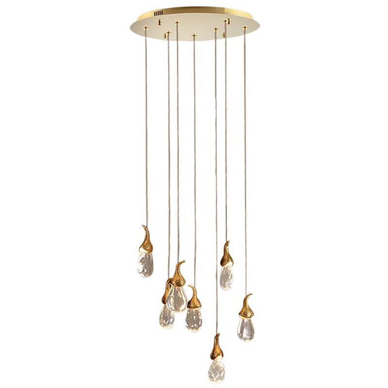 Люстра OCHRE Seed Cloud installation 7 плафонов Золотой Прозрачное Стекло Люстра OCHRE Seed Cloud installation 7 плафонов Золотой Прозрачное Стекло в Барнауле | Loft Concept