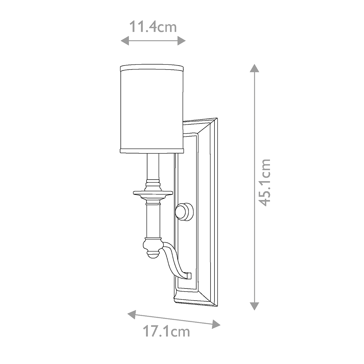 Бра с белым цилиндрическим абажуром в классическом стиле Hinkley в Барнауле