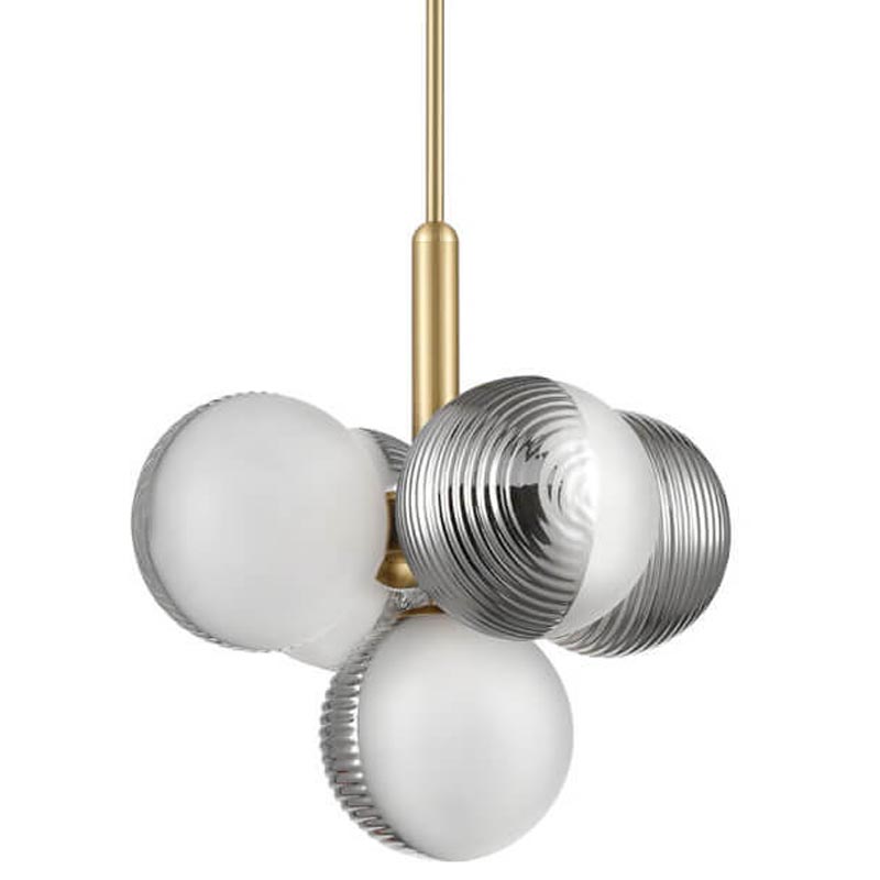 Люстра Ademar Chandelier 5 plafond Золотой Белый Серый Люстра Ademar Chandelier 5 plafond Золотой Белый Серый в Барнауле | Loft Concept