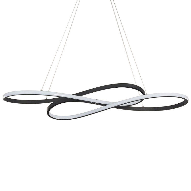 Светодиодная люстра в виде спирали Spiral Lighting Black Черный в Барнауле | Loft Concept 