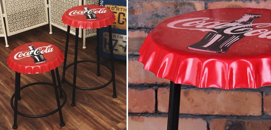 Барный стул Bottle Cap Coca & Cola Барный стул Bottle Cap Coca & Cola - Loft-Concept в Барнауле