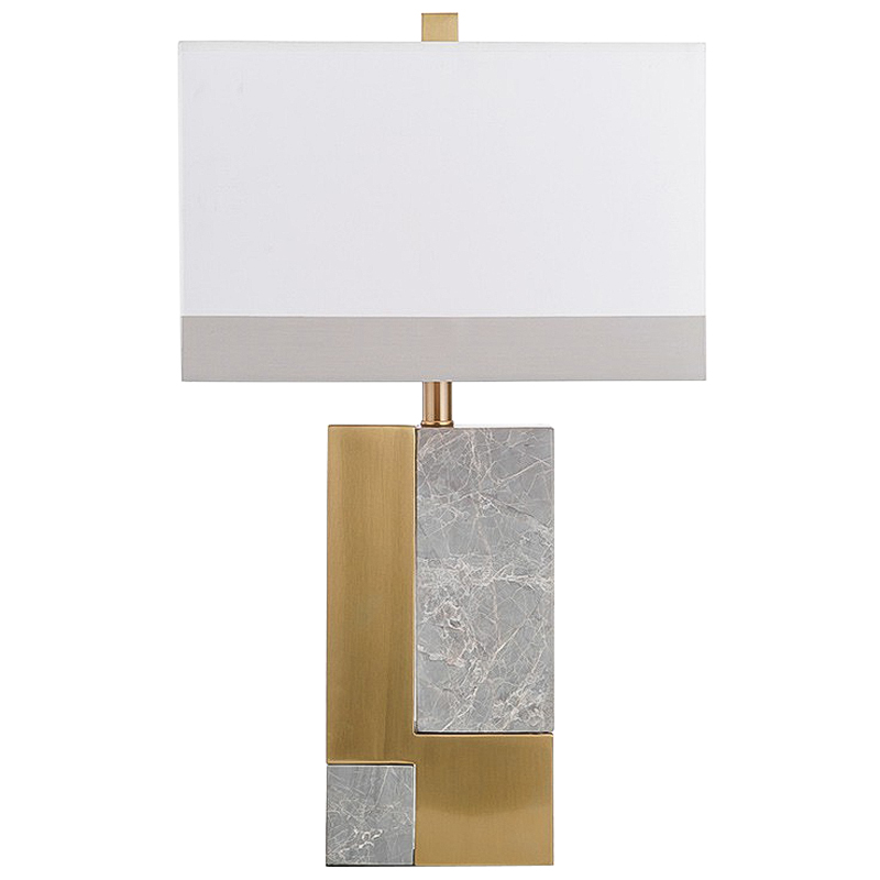 Настольная лампа Tristand Table Lamp Белый Серый Латунь Настольная лампа Tristand Table Lamp Белый Серый Латунь в Барнауле | Loft Concept
