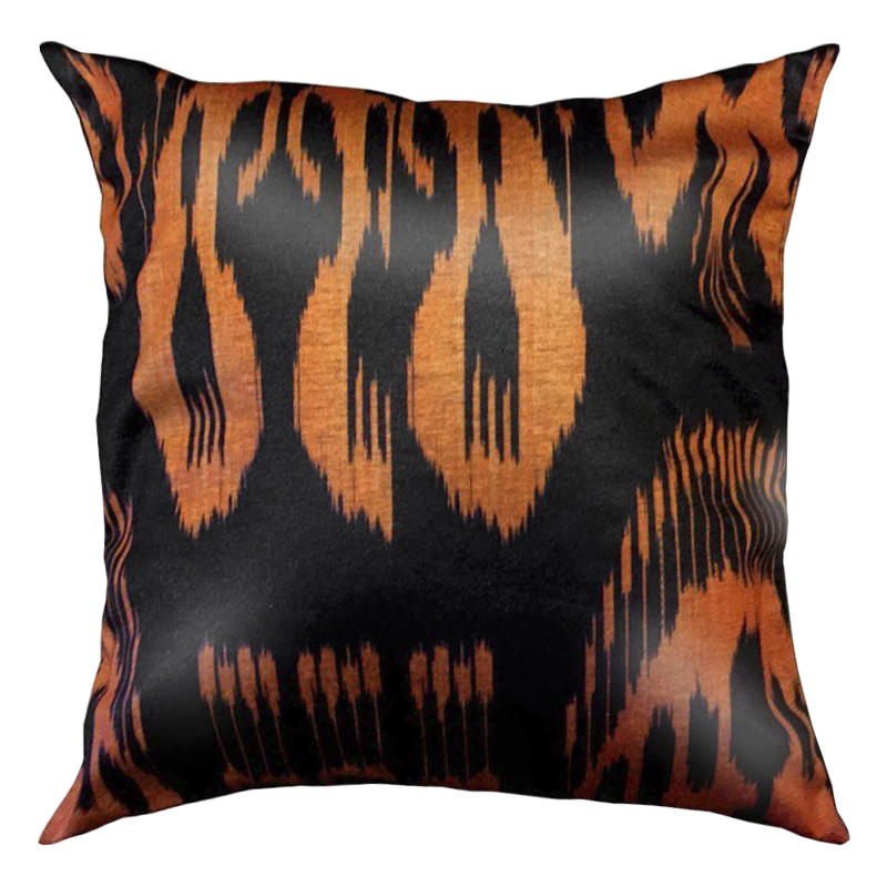 Подушка Orange and Black Черный Оранжевый Подушка Orange and Black Черный Оранжевый в Барнауле | Loft Concept