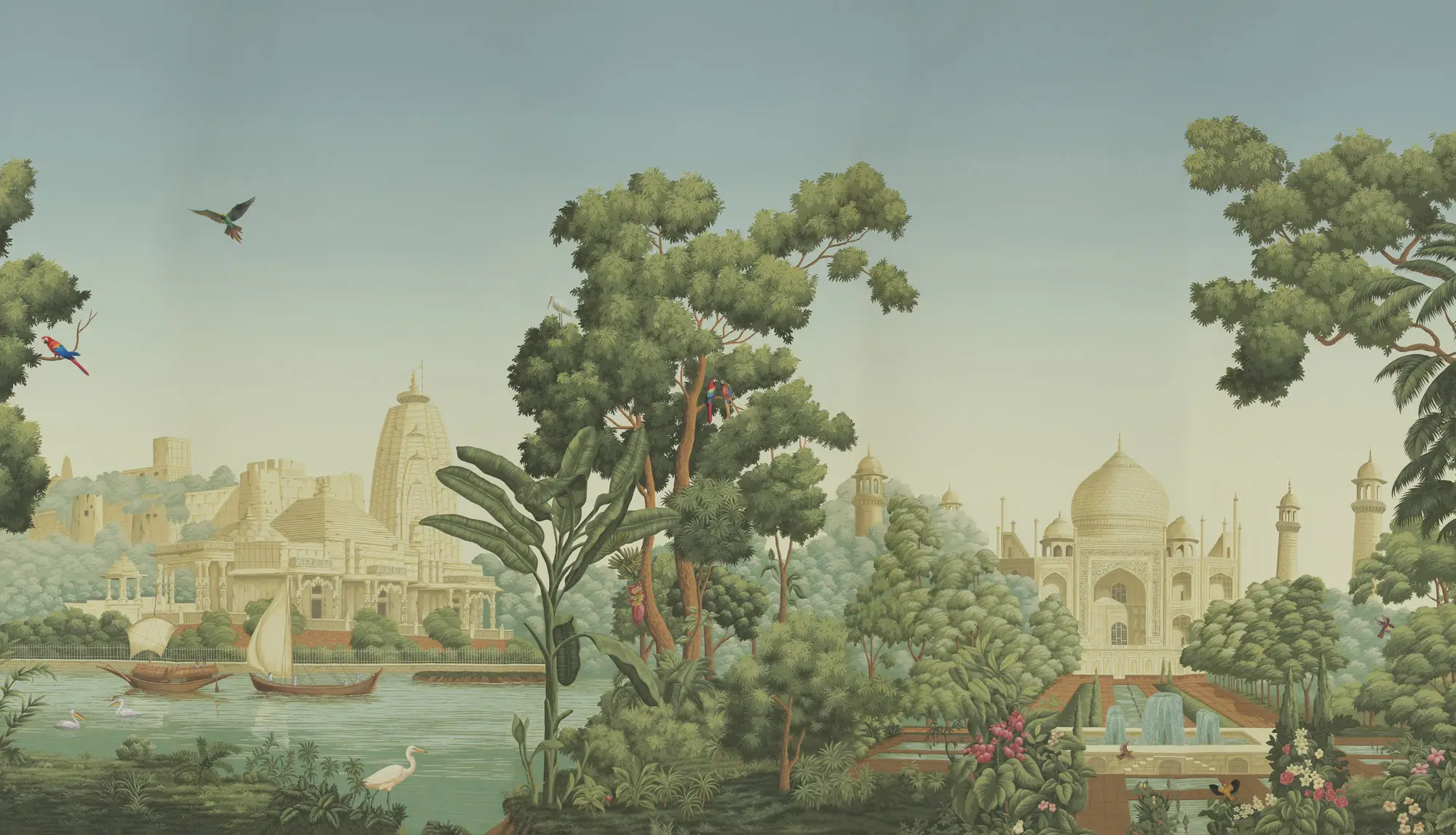 Обои ручная роспись River Scenes of Bengal Verdoyant Обои ручная роспись River Scenes of Bengal Verdoyant - постер Loft-Concept в Барнауле