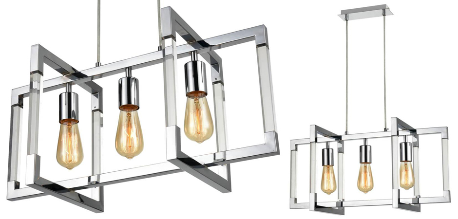 Подвесной светильник Transparent Strips Chromium 3 Подвесной светильник Transparent Strips Chromium 3 - Loft-Concept в Барнауле