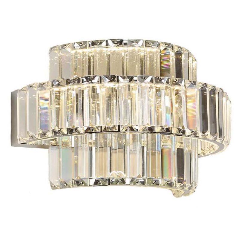 Бра Crystal Shine Linda Chrome Wall Lamp B Хром Прозрачный (Transparent) Бра Crystal Shine Linda Chrome Wall Lamp B Хром Прозрачный (Transparent) в Барнауле | Loft Concept