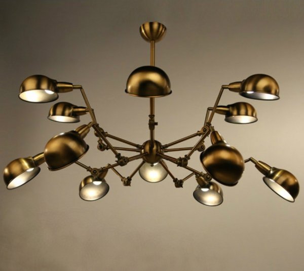 Подвесной светильник Gold Spider Chandelier Подвесной светильник Gold Spider Chandelier в Барнауле | Loft Concept
