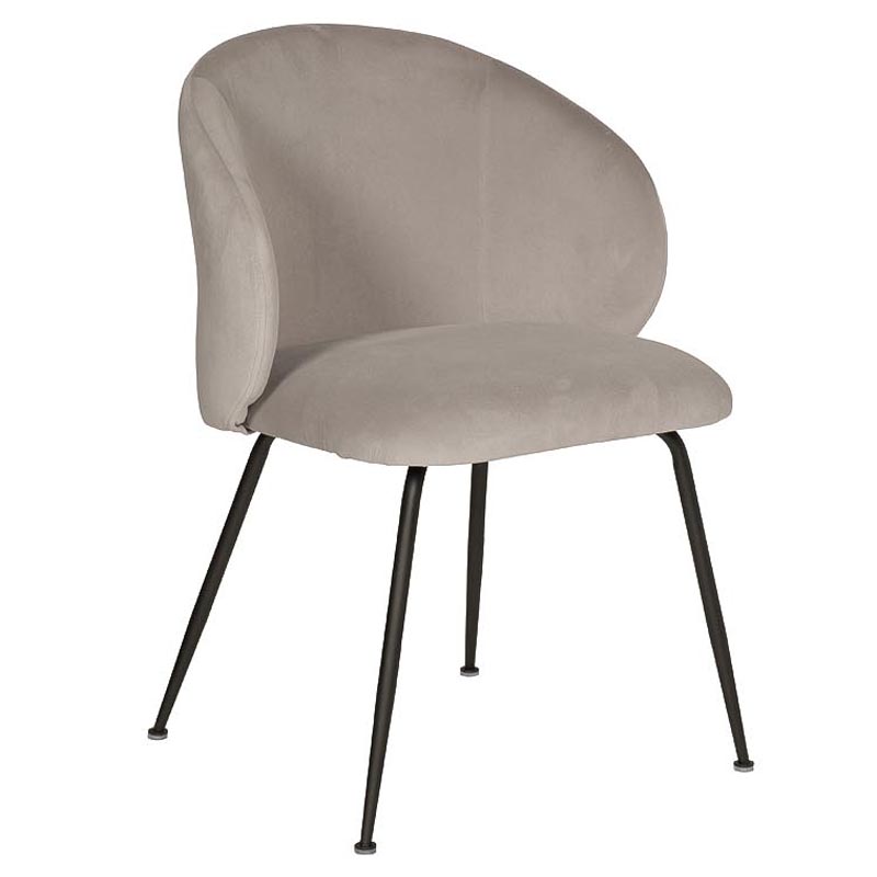 Стул Sadler Chair gray velor Бежево-серый Черный в Барнауле | Loft Concept 