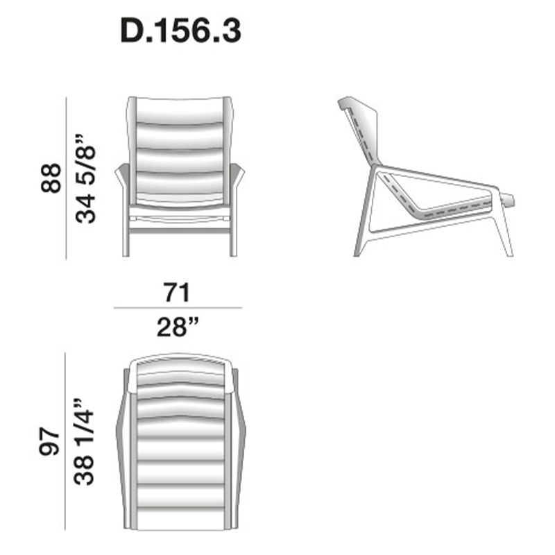 Дизайнерское кресло с подлокотниками из массива дерева Gio Ponti D.156.3 Armchair Дизайнерское кресло с подлокотниками из массива дерева Gio Ponti D.156.3 Armchair в Барнауле