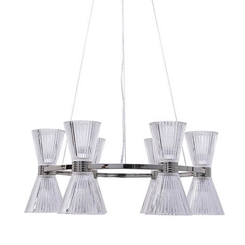 Люстра Glass Horn Light matt nickel 65 Прозрачное Стекло Никель Сатин Люстра Glass Horn Light matt nickel 65 Прозрачное Стекло Никель Сатин в Барнауле | Loft Concept