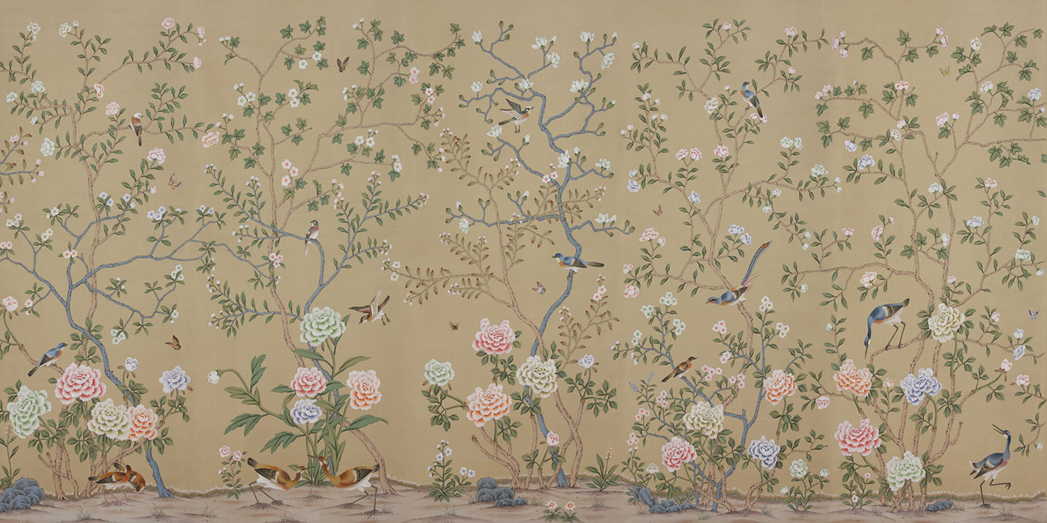 Обои ручная роспись Earlham Stone Ochre - фото