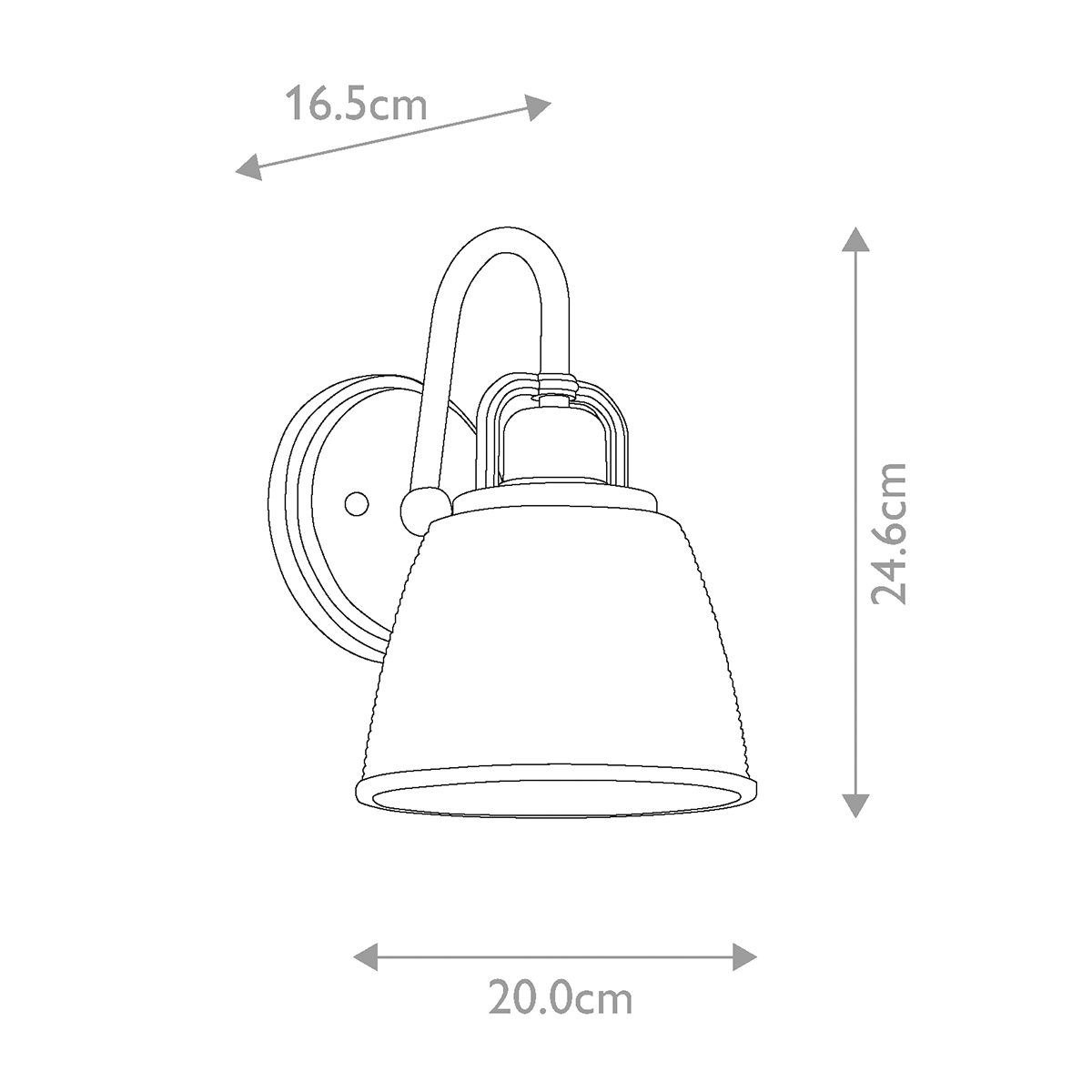 Бра с прозрачным рифленым плафоном в форме колокола Quoizel в Барнауле