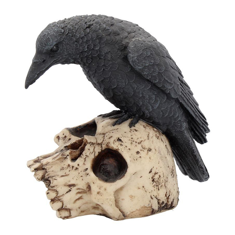Статуэтка Black Raven Черный Бежево-серый Статуэтка Black Raven Черный Бежево-серый в Барнауле | Loft Concept