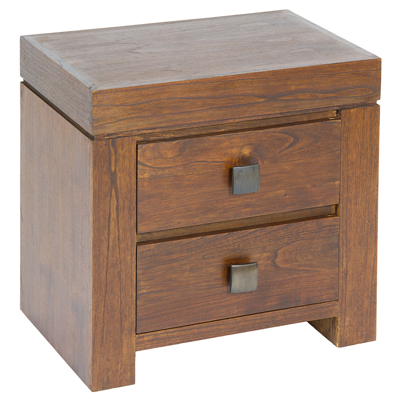 Тумба деревянная с 2-мя ящиками Lloyd Nightstand Коричневый Тумба деревянная с 2-мя ящиками Lloyd Nightstand Коричневый в Барнауле | Loft Concept
