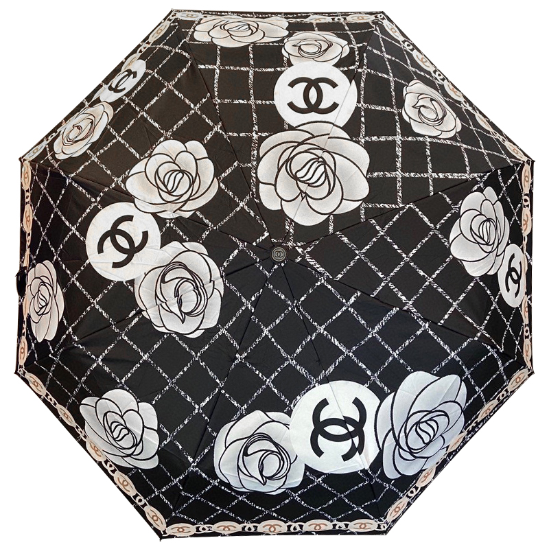Зонт раскладной CHANEL дизайн 004 Черный цвет Черно-белый Зонт раскладной CHANEL дизайн 004 Черный цвет Черно-белый в Барнауле | Loft Concept