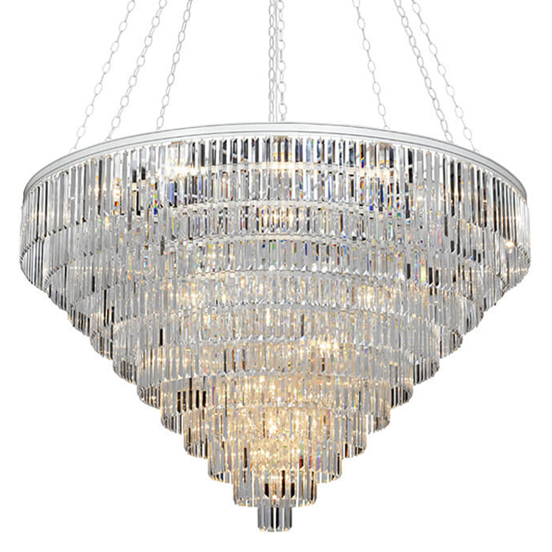 Большая Многоярусная люстра ODEON CLEAR GLASS 11-TIER диаметр 160 см Белый Большая Многоярусная люстра ODEON CLEAR GLASS 11-TIER диаметр 160 см Белый в Барнауле | Loft Concept