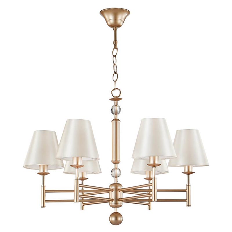 Люстра Sharma Chandelier 6 Золотой Бежевый Люстра Sharma Chandelier 6 Золотой Бежевый в Барнауле | Loft Concept