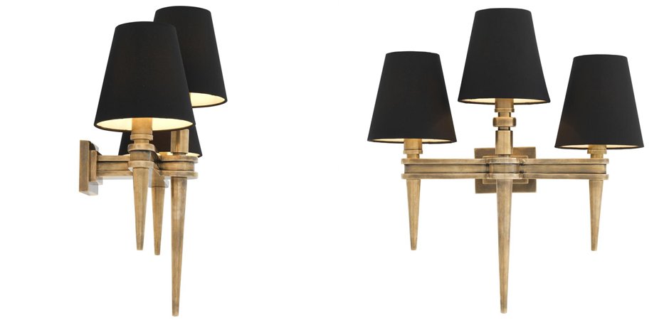 Бра Wall Lamp Waterloo Triple Brass Бра Wall Lamp Waterloo Triple Brass - Loft-Concept в Барнауле