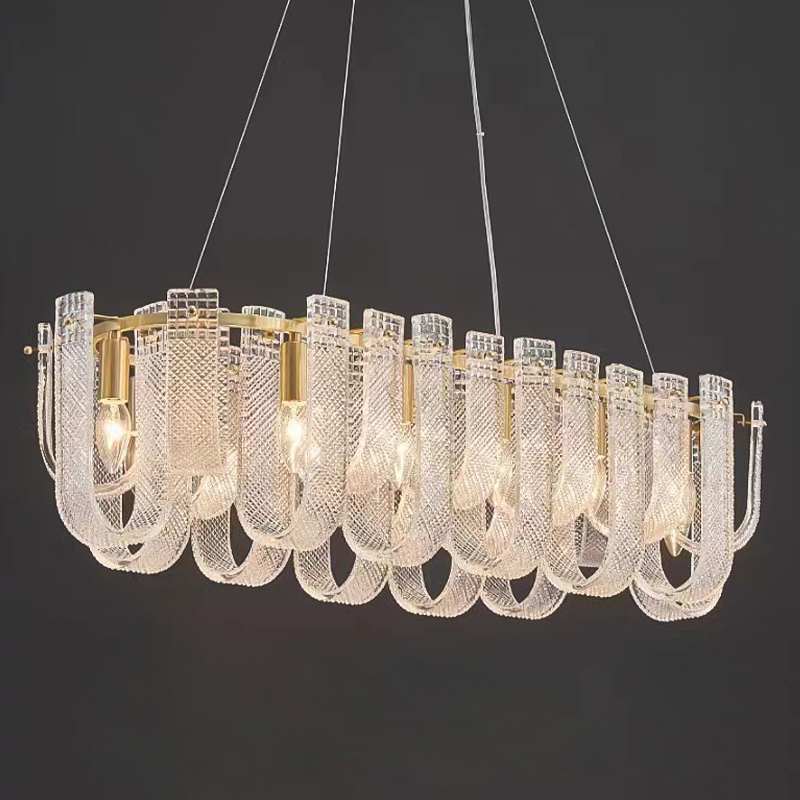 Линейная Люстра Prudence Textured Glass Chandelier A Золотой Прозрачное Стекло Линейная Люстра Prudence Textured Glass Chandelier A Золотой Прозрачное Стекло в Барнауле | Loft Concept